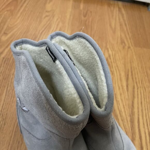 RARE!! ADIDAS gray suede sherpa lined slip on Extaboot size US 8 - Picture 4 of 12